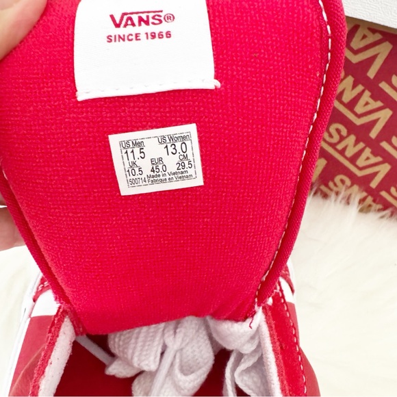 VANS Knu Skool Mega Check Red BRAND NEW - Picture 10 of 13